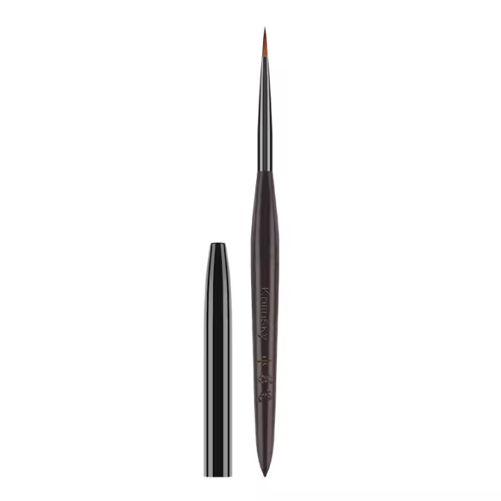 Cepillo De Uñas Kolinsky Con Mango De Sandalwood Liner Acrílico UV Gel Herramienta De Manicura Cristalina Para Pintura De Uñas - 1