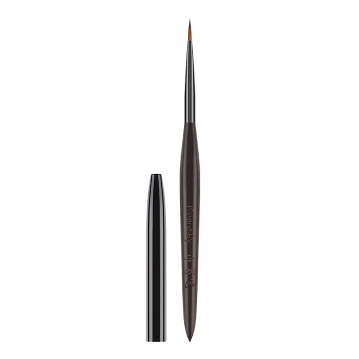 Cepillo De Uñas Kolinsky Con Mango De Sandalwood Liner Acrílico UV Gel Herramienta De Manicura Cristalina Para Pintura De Uñas - 1