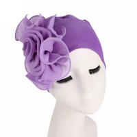Nueva Bandana Africana Con Gran Flor De Encaje Para Mujer Gorra Elástica Antipérdida De Cabello Turban Para Bodas Y Fiestas Accesorios De Cabello - details 10