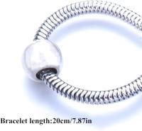 Pulsera de mujer, pulsera de cadena de acero inoxidable con colgantes de perlas y cristales. - details 0