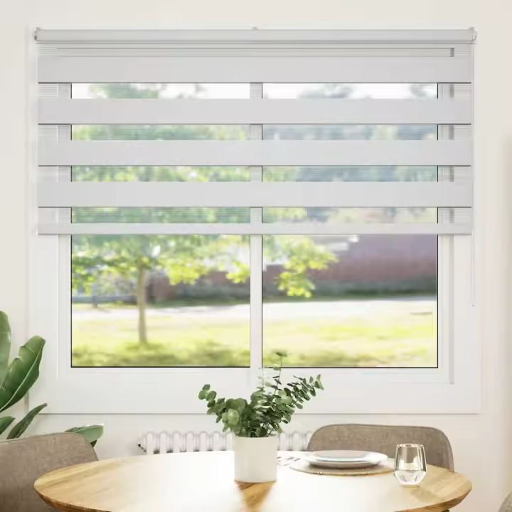 Estor cebra blanco 155x150 cm tejido ancho 150,9 cm poliéster - 1