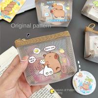 Monedero De Malla Con Dibujos De Capybara Conejo Y Panda De Anime Moda Bolsa Pequeña Para Lápices Y Tarjetas Para Estudiantes Y Mujeres - details 2