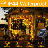 1 Pack De Luces Solares Para Cortina 300 LED 8 Modos Impermeable IP44 Decoración De Jardín Y Pared Para Navidad 9.8x9.8 Pies - details 2