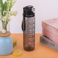 Botella Deportiva De Agua Con Tapa Y Mangos De 800ml Para Niños Y Niñas Botella Motivacional Portátil Para Deporte Y Viajes - details 2