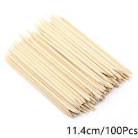 100PCS Herramientas De Arte De Uñas Con Empuñaduras De Madera Amarilla Rhinestones Picker Bead Pusher Para Manicura Y Pedicura Cuidado De Las Cutículas - details 6