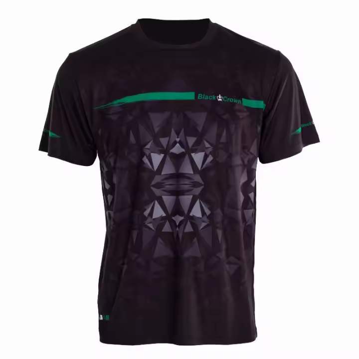 Camiseta Black Crown Atlanta Negro Verde - 1