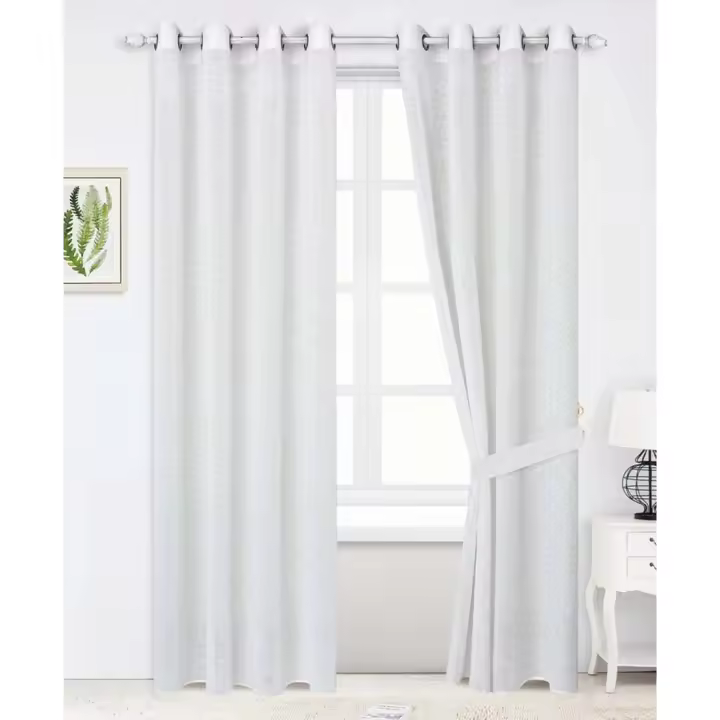 FARFALLAROSSA® | Cortinas Dormitorio 1 Piezas 140x260 CM Blackout Curtains con Ojales Cortinas Grises Opacas Cortinas para Habitacion Salon/Comedor - 1