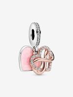 Pandora - Charm Colgante de corazón Infinite brilliant-Plata de Lei, Baño de Oro Rosa de 14 K - details 2