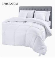 Edredón nórdico de cama con inserto de núcleo de edredón 500G, edredón de edredón, edredón de cama doble con costuras de caja (blanco) multitamaño - details 1
