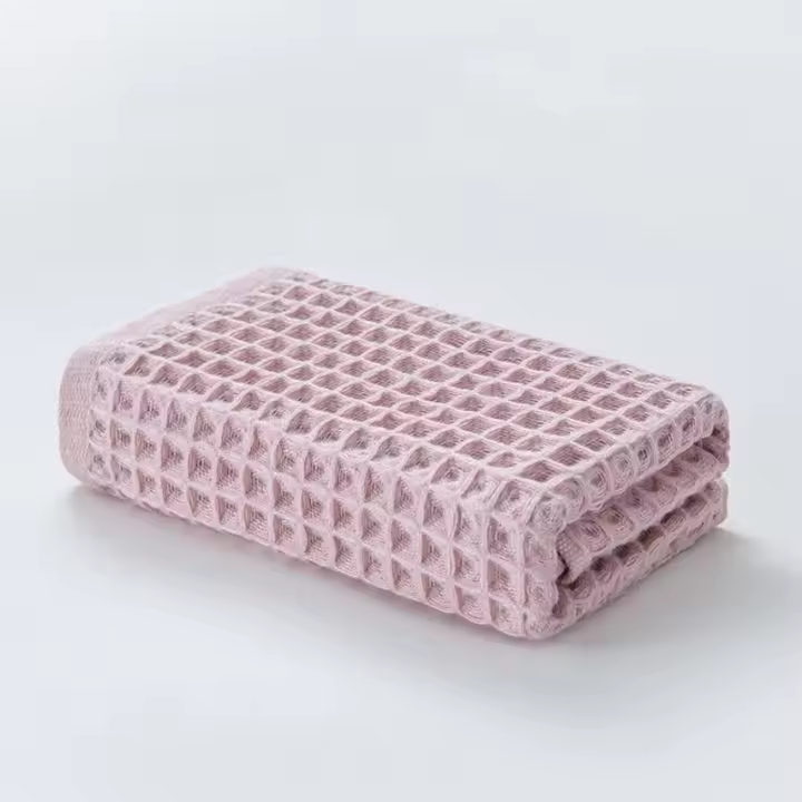 Toallas De Mano De Algodón De Alta Calidad 2pcs Toalla De Rostro a Cuadros No Desechable Para Baño Y Deporte Uso Doméstico Toallas De Cuidado Facial - 1