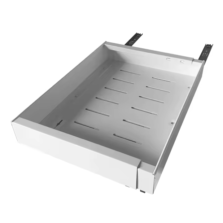Organizador Metálico Extensible Bajo Fregadero – Estante Ajustable con Guías Deslizantes de 32 a 52 cm – Blanco o Negro – Nyana Home - 1