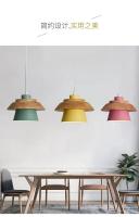 Lámpara Colgante Nórdica Para Restaurante Moderna Y Sencilla Luz Personalizada Para Porche Aisle Creativa Para Café Lámpara Macarón En Multiple Colores - details 4