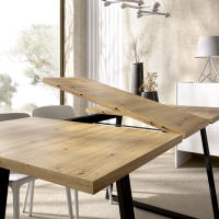 Mesa comedor extensible patas metálicas aran nordic 75x120-160x90 cm - Alta calidad - Fabricado en España - Somnia Descanso [Envío Incluido] - details 1