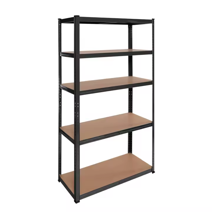 Ociodual Estantería Metálica Essential Gris, Ideal para Hogar, Garaje, Cocina, Oficina, Multiusos, Almacenamiento Divisible, Sin Tornillos, 875kg, 5 Baldas MDF, 180 x 90 x 40cm - 1