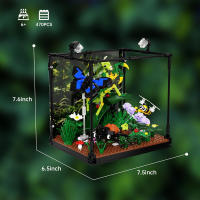 Bloques De Construcción LED Con Insectos De Rainforest Tropical Camaleón Mariposa Mantis Juguete Creativo Para Niños - details 7