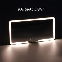 Espejo De Visera De Coche HD Con LED Y Pantalla Táctil Ajustable Y Luz Dimmable USB Recargable Dos Colores Espejo De Maquillaje Para Interior Del Automóvil - details 8