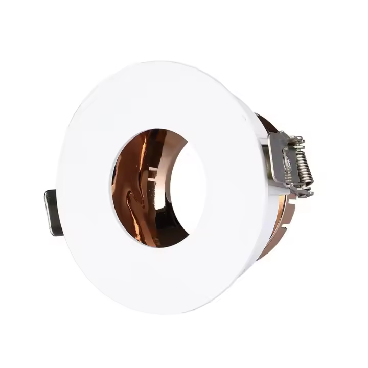 Aro de empotrar GU10 redondo Blanco+Oro rosado VT-873  VTAC - 1
