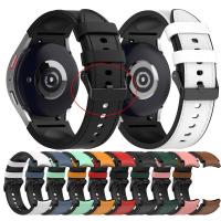 Correa De Reloj Samsung Galaxy Watch 7 6 5 4 pro Classic 47 43mm 46mm 40mm 44mm De Silicona Y Cuero Reemplazo De Pulsera Unisex - details 4