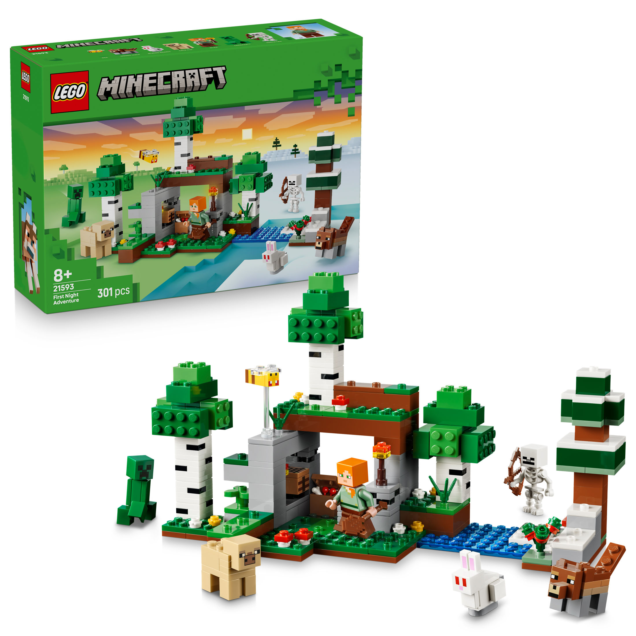 [PREVENTA] LEGO® 21593 Minecraft Aventura de la Primera Noche - 7 Figuras inc. Alex