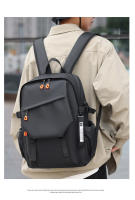 Mochila para hombre, gran capacidad, para estudiantes de secundaria y preparatoria, mochila informal, bolso de viaje moderno, mochila para computadora de negocios. - details 3