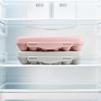Caja para guardar huevos, 2 bandejas de plástico para huevos con tapa, contenedor apilable para huevos (12 celdas) - details 3