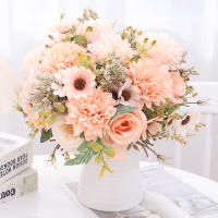 Rosa Artificial De 30cm Para Decoración De Bodas Navidad Vaso Hogar Sala De Estar DIY Bouquet De Margarita Plantas - details 5