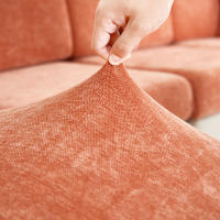 Cubierta De Sofá De Alta Elasticidad En Chenille Cubierta De Cojín Monocromo Universal Para Todas Las Estaciones Fáciles De Instalar - details 5