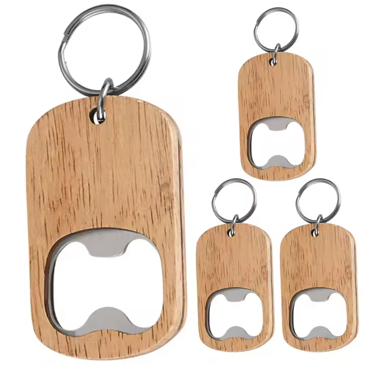 Abrepuertas De Madera Con Llavero Accesorios Para Botellas De Cerveza Fáciles Para Barra Cocina Fiestas Venta Al Por Mayor Y Por Pieza - 1
