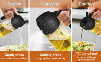 Botella De Aceite De Oliva Con Repartidor De Golosinas Eco-amigable 2 En 1 Repartidor De Aceite Para Cocina BBQ Y Ensaladas - details 9
