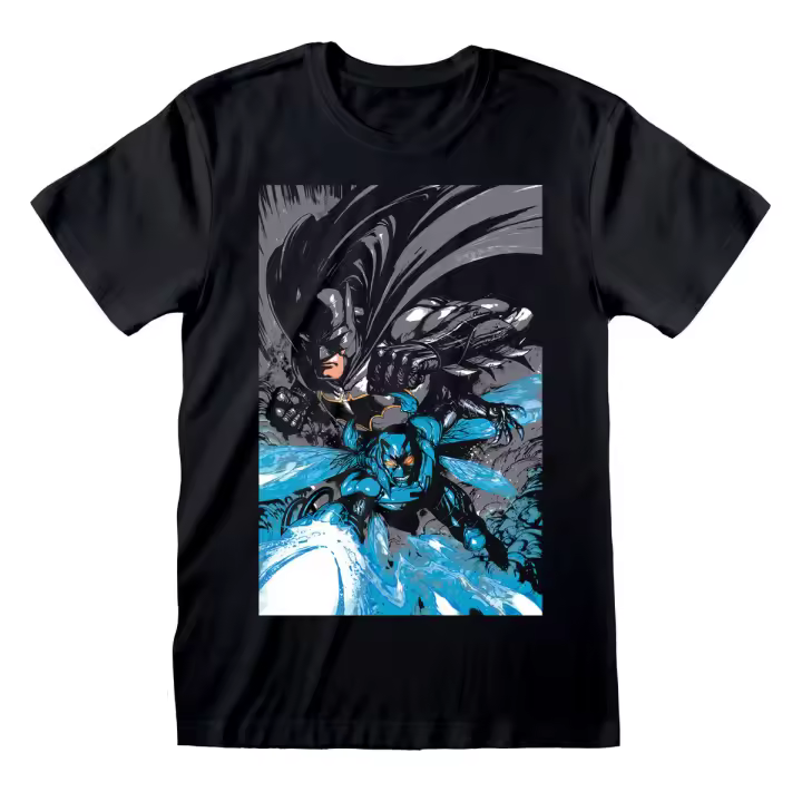 Camiseta de Manga Corta Batman Team Up Negro Unisex - 1