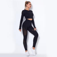 SSIT
Conjunto de Yoga sin costura Para Mujer, ropa Deportiva de 2 piezas, Short Top, sujetador, Leggings, traje de entrenamiento Para Gimnasio - details 12