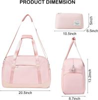 Bolsa de viaje deportiva para mujer, bolso de mano con compartimento para zapatos y bolsa impermeable para yoga. - details 1