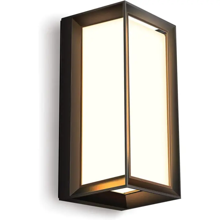 Moderna lámpara de pared para exteriores, lámpara LED de pared ascendente, resistente al agua, IP65, porche, terraza, jardín, caminos, escaleras, blanco cálido - 1