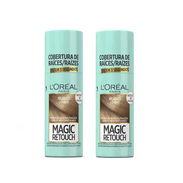 L'Oréal Paris | Magic Retouch Spray Retoca Raíces y Canas, tan concentrado que dura hasta 33 aplicaciones y se va con el primer champú 2x75ml - 1