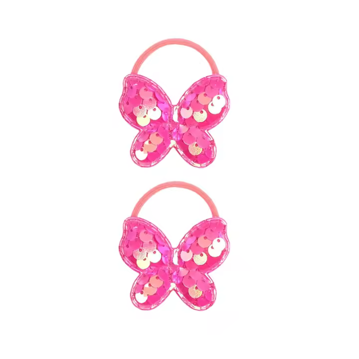 2PCS Cinturones Elásticos Para El Cabello De Niñas Con Escamas De Pez Y Mariposa Accesorios De Princesa Lindos Headwear Para Niños - 1