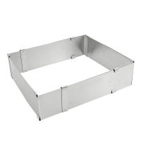 Molde De Pastel Cuadrado Ajustable De Espuma Para Decoración De Pasteles Horno De Acero Inoxidable Herramienta De Repostería Eco-amigable - details 3