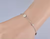 Pulsera De Cadenas Y Enlaces Lokaer Clásica Con Numeros Romanos Y Circonita Zirconia Para Mujer En Acero Titánico Joyería Charms B18019 - details 8
