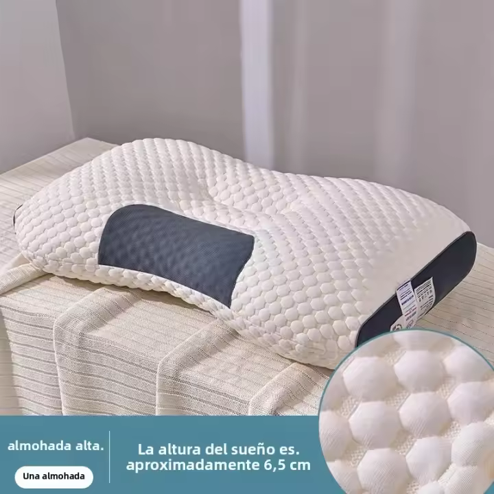 Almohada De Látex Con Masaje Para El Cuello Anti-Bacteriano Y Anti-Moho Protección De La Vertebra Cervical Para Un Sueño Eficiente - 1