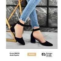 Eva Zorteon - Zapatos de Tacón ancho con Tiras Traseras Mujer,Marca TULIPANO . - details 1