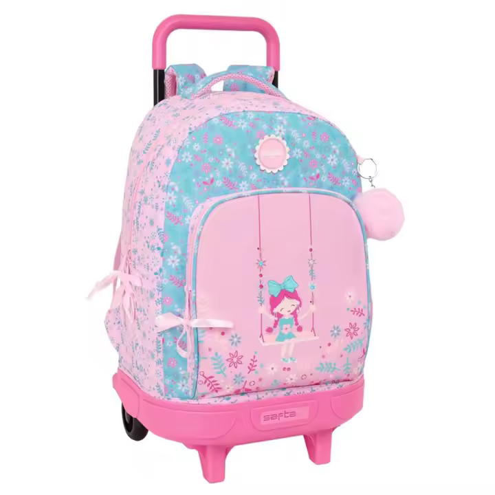 Mochila Grande Con Ruedas Compact Extraible Glowlab Kids "Swing" 33X45X22Cm (Safta 612523918) - 1