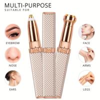 Afeitadora De Cejas Y Peluca Para Mujer 2 En 1 Recargable Con Luz Integrada Eliminación De Vello Facial Painless - details 2