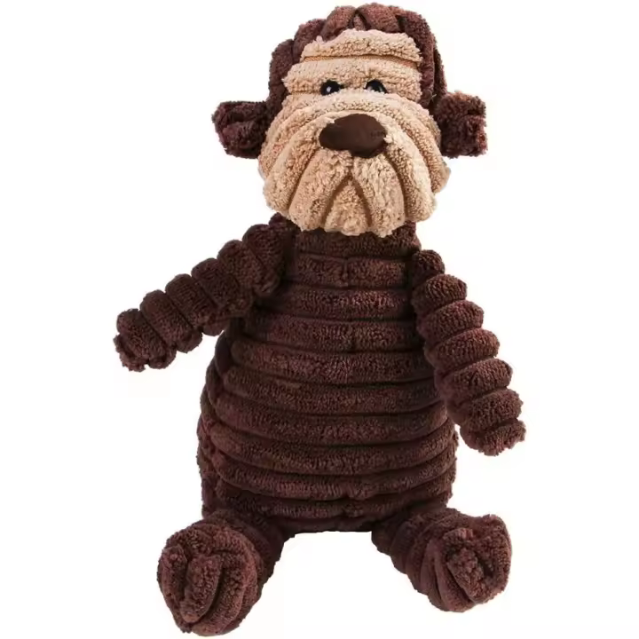 Juguete de Plush para perro con Sonido chirriante y relleno (mono) - 1