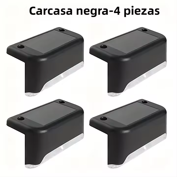 4 Pack Luces Solares LED Para Escaleras Impermeables Luz De Noche Para Jardín Exterior Terazas Y Pasillos De Guardia - 1