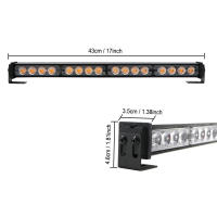 Barra De Luz Estroboscópica LED 16 LEDs Para Coche Camión Emergencia Vehículo Con 26 Modos Rojo Azul Amarillo Señal Lámpara Advertencia - details 2