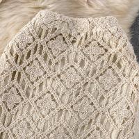 Conjunto De Ropa De Navidad Para Mujer Dos Piezas Laca up Halter Sin Espalda + Top Con Cuerda De Borla Tassel Sólido Falda A-Line De Cintura Elástica Longitud Media Pierna - details 6