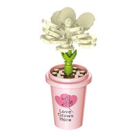 Bloques De Construcción DIY MOC Plantas Succulentas Cactus Gypsophila Bonsái Jardín Modelo Romántico Para Niños Kit De Juguetes - details 30