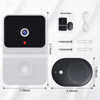 Interfono De Puerta Inalámbrico Con Cámara De Seguridad HD WiFi Visión Nocturna Voz Cambiable Para Monitoreo Doméstico - details 7