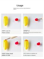 5pc Set Profesional De Pinceles Para Uñas 2 Modos Herramientas De Manicura DIY Con Plástico Y Acero Selección De Piedras Preciosas - details 3
