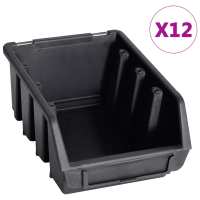 vidaXL Kit de cajas de almacenaje 32 pzas paneles de pared rojo/negro - details 2