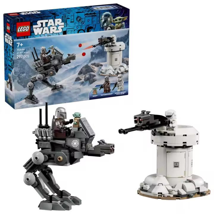 LEGO® 75444 Star Wars Ataque del AT-RT de Juguete - Minifiguras del Mandaloriano y Grogu - 1